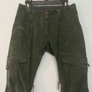 Womens Burton dry ride snowboard pants dark green XXS